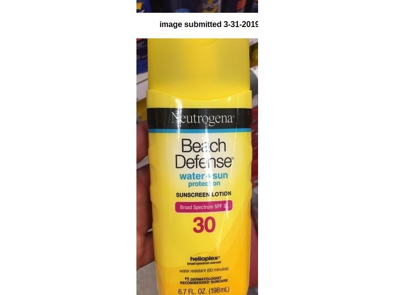 Neutrogena Beach Defense Water + Sun Broad Spectrum Sunscreen Lotion, SPF 30, 6.7 fl oz/198 mL