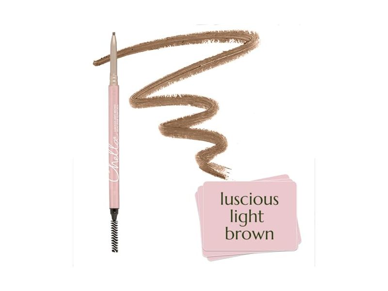 Chella Eyebrow Pencil, Luscious Light Brown, Luscious Light Brown, 0.03 oz/0.02 g