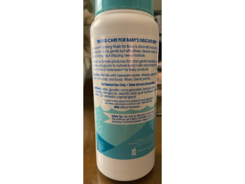 Vanicream Baby Foaming Wash, 8 fl oz/237 mL