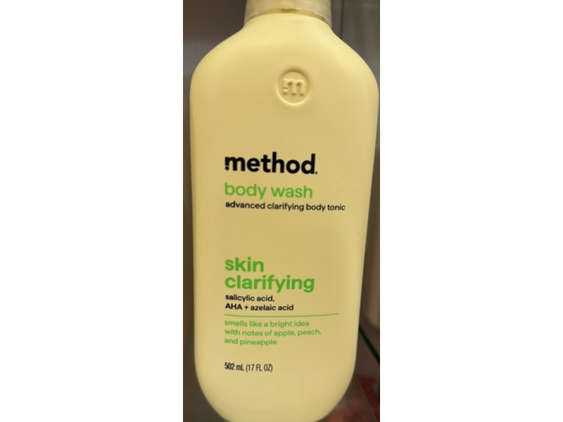 Method Skin Clarifying Body Wash, Salicylic Acid, Aha & Azelaic Acid, 17 fl oz/502 mL