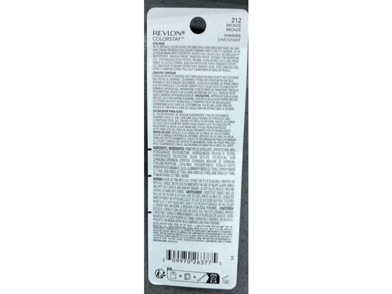 Revlon ColorStay Eyeliner Pencil, 212 Bronze, 0.01 oz/0.28 g