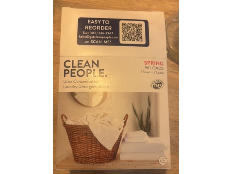 The Clean People Ultra Concentrated Laundry Detergent Sheets, Spring, 96 Loads
