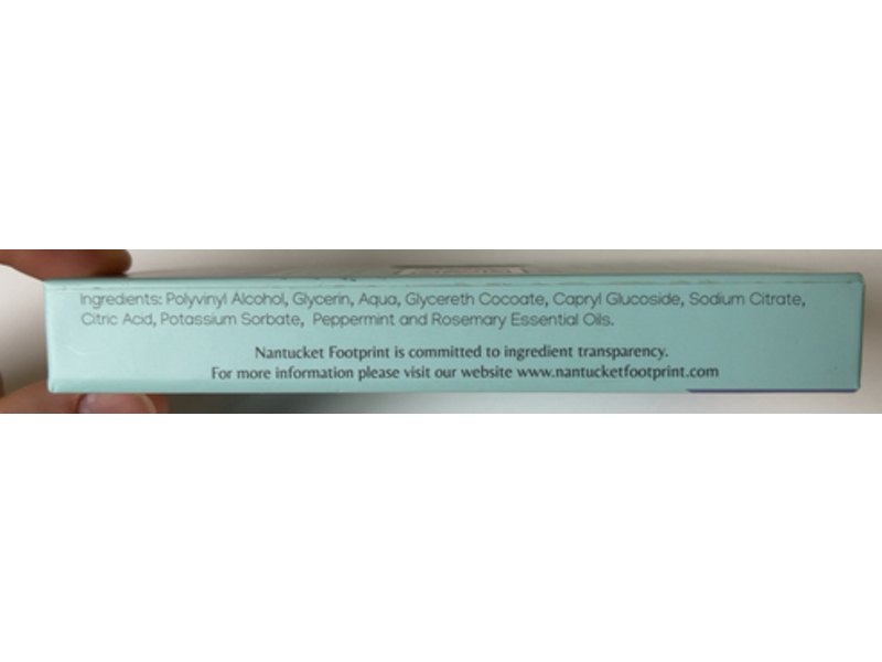 Nantucket Footprint Glass & Window Cleaning Strips, Rosemary Mint, 0.66 oz/18.6 g, 8 Count