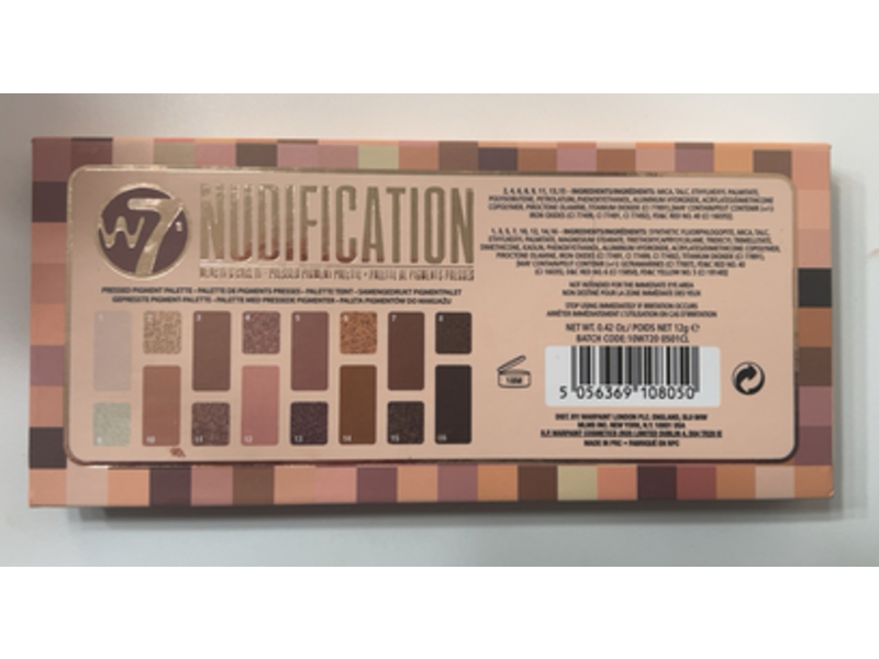 W7 Nudification Pressed Pigment Palette, 0.42 oz/16 g