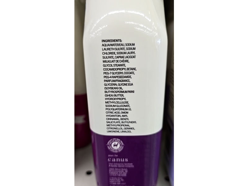 Caprina by Canus Fresh Goat's Milk Amazing Body Wash, Shea Butter, 16.9 fl oz/500 mL