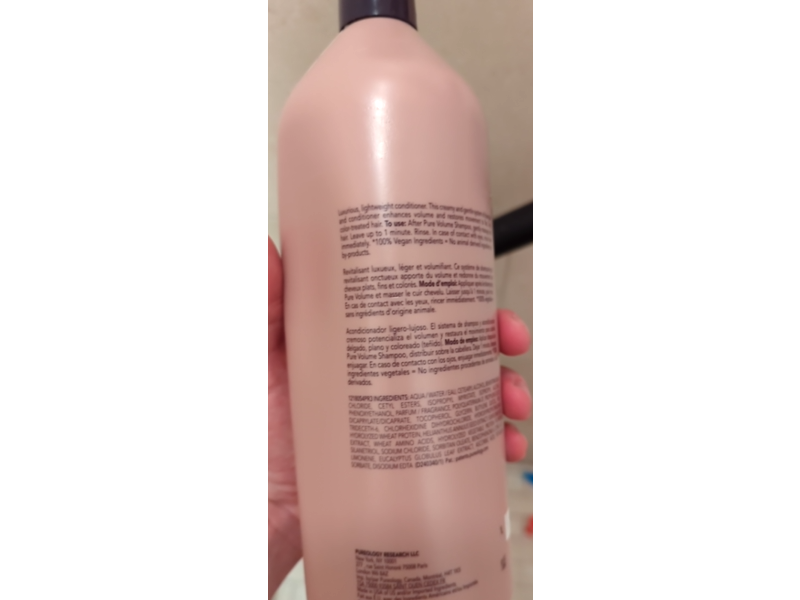 Pureology Pure Volume Conditioner / Revitalisant, 33.8 fl oz/ 1 L