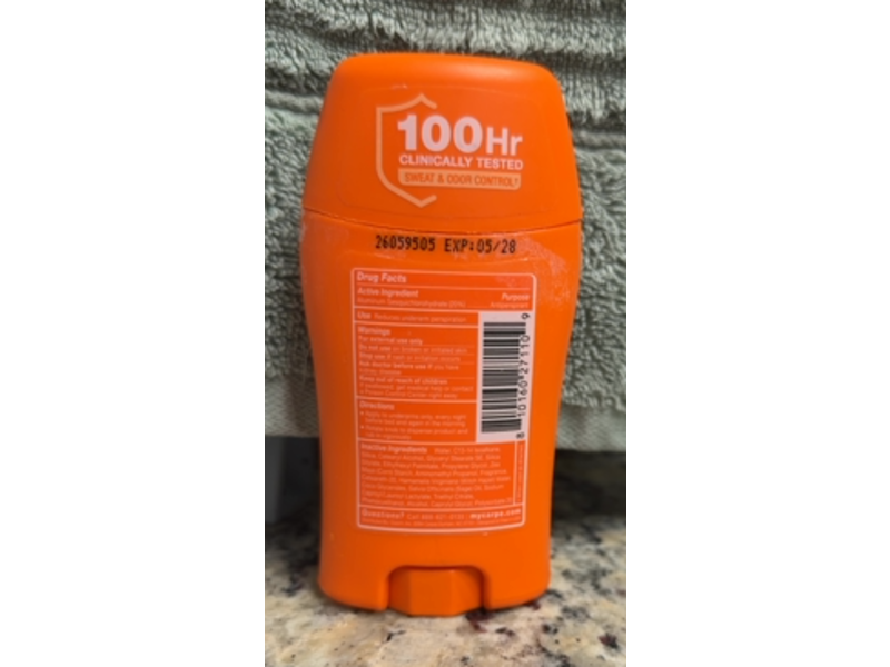 Carpe Underarm Antiperspirant Stick, Vanilla Peach, 1.76 oz/50 g