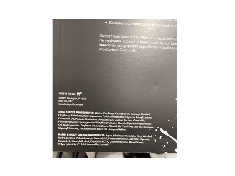 Dionis Goat Milk Hand Cream, Unscented, 3.3 oz / 93 g & Foot Cream, 4 oz / 113 g