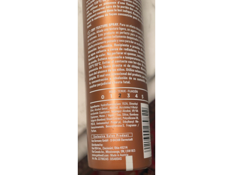 Goldwell Stylesign Creative Dry Texture Spray, Dry Boost 2, 5.4 oz/155 g