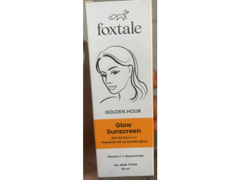 Foxtale Golden Hour Glow Sunscreen, SPF 50 PA++++, 80 mL
