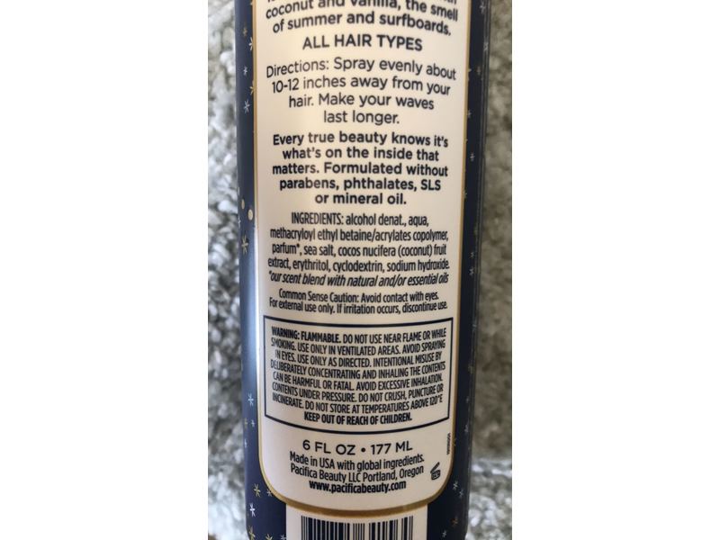 Pacifica Big Waves Soft & Hold Volume Hairspray, 6 fl oz/177 mL