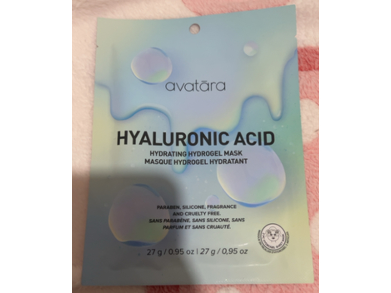 Avatara Hydrating Hydrogel Mask, Hyaluronic Acid, 0.95 oz/27 g