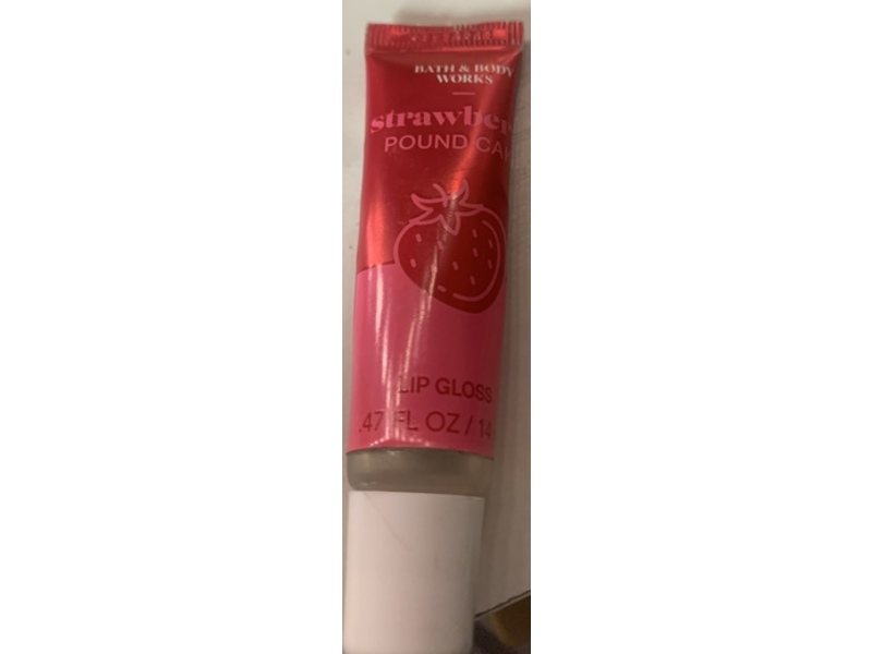Bath and Body Works Lip Gloss, Strawberry Pound Cake, 0.47 fl oz/14 mL