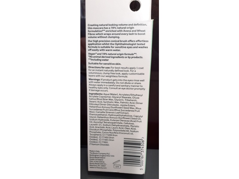 No7 Define & Enhance Natural Definition Mascara, Brown/Black, 0.23 fl oz/7 mL