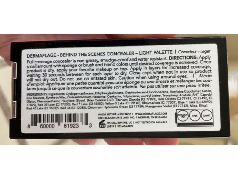 Dermaflage Behind The Scenes Concealer, Light Palette