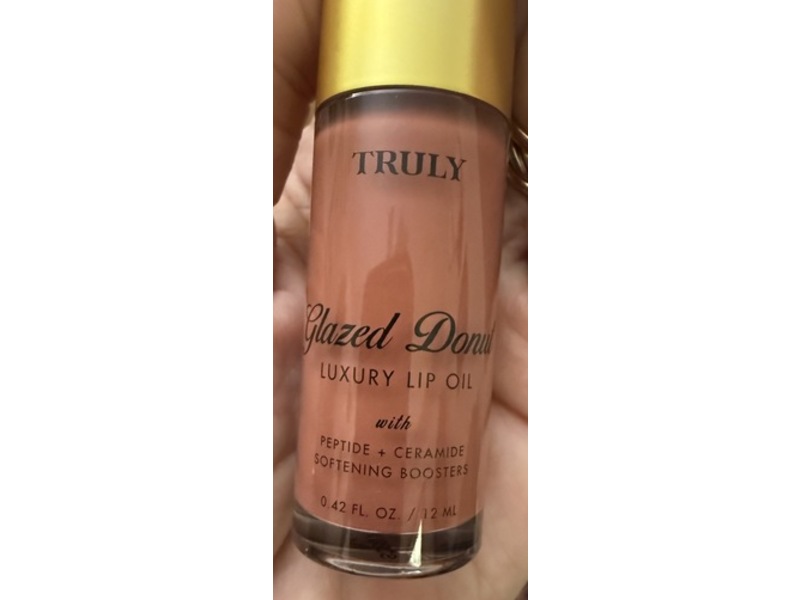 Truly Beauty Luxury Lip Oil, Glazed Donut, 0.42 fl oz/12 mL