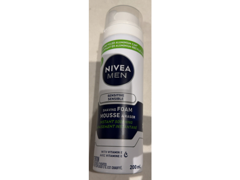 Nivea Men Sensitive Instant Soothing Shaving Foam, Vitamin E, 200 mL
