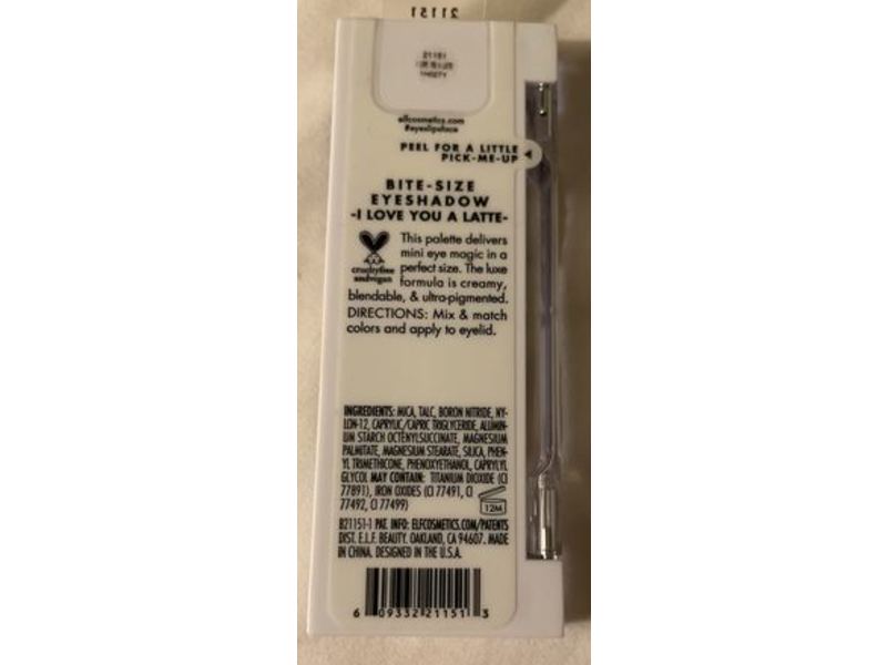 e.l.f Cosmetics Bite Size Eyeshadow, I Love You A Latte, 0.12 oz/3.5 g