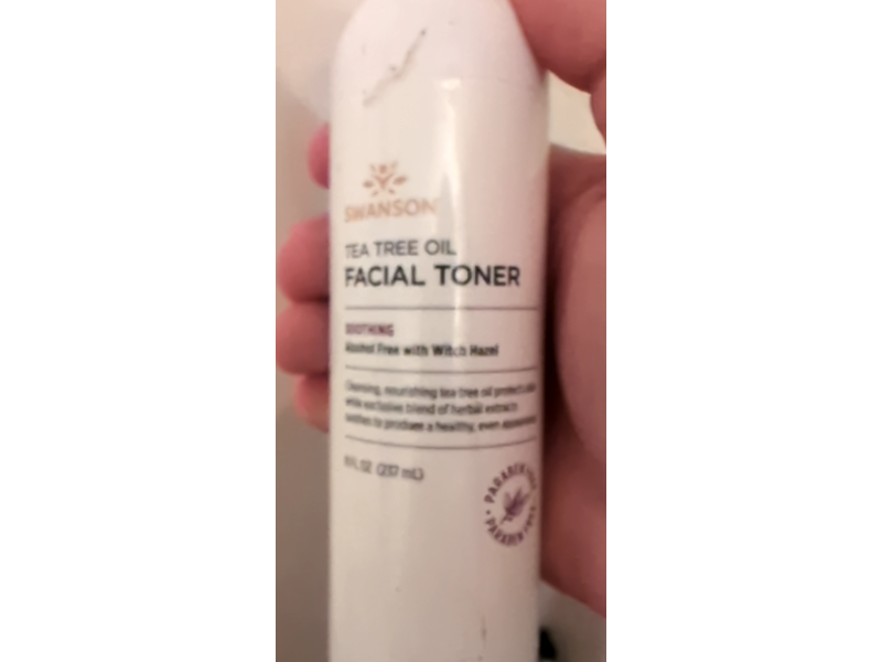 Swanson Facial Toner, Tea Tree Oil Witch Hazel, 8 fl oz/237 mL