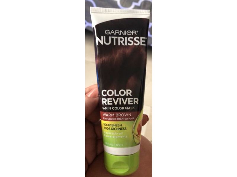 Garnier Nutrisse Color Reviver Color Mask, Warm Brown, 4.2 fl oz/125 mL