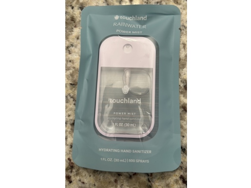 Touchland Hydrating Hand Sanitizer Power Mist, Rain Water, 1 fl oz/30 mL