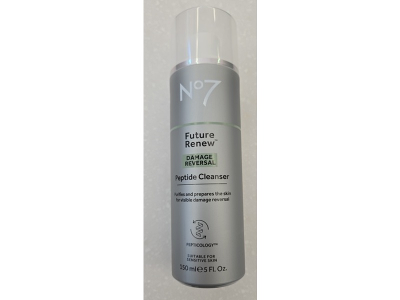 No 7 Future Renew Damage Reversal Peptide Cleanser, 5 fl oz/150 mL