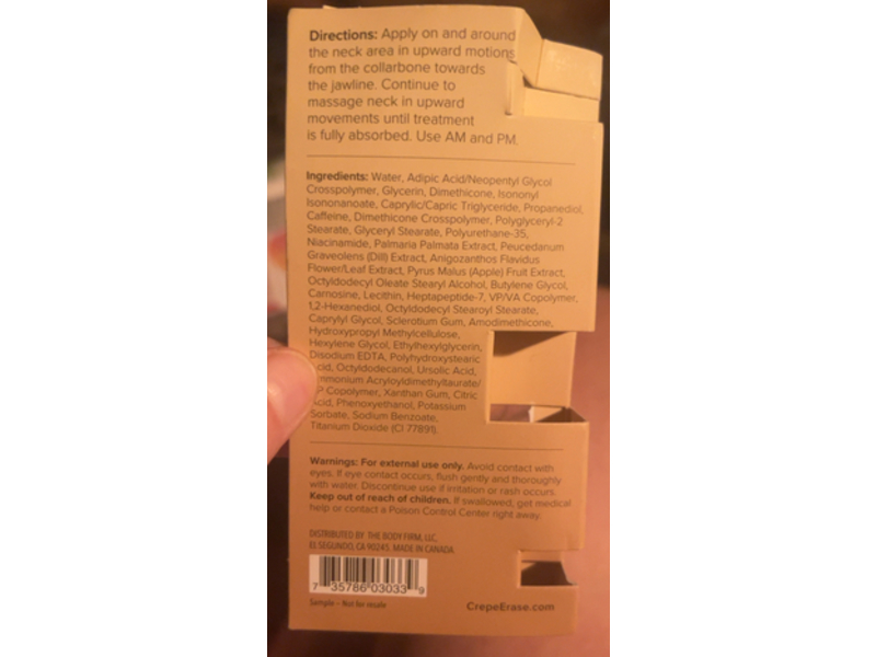 Crepe Erase Body Firm Lift & Smooth Neck Firming Treatment, Trufirm, 0.5 fl oz/15 mL