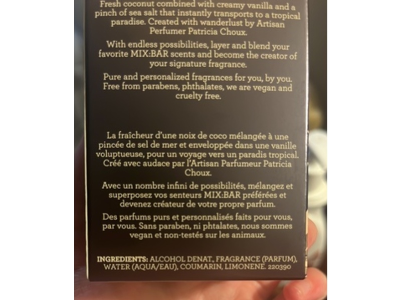 Mix:Bar Eau de Parfum, Coconut Palm, 1.7 fl oz/50 mL