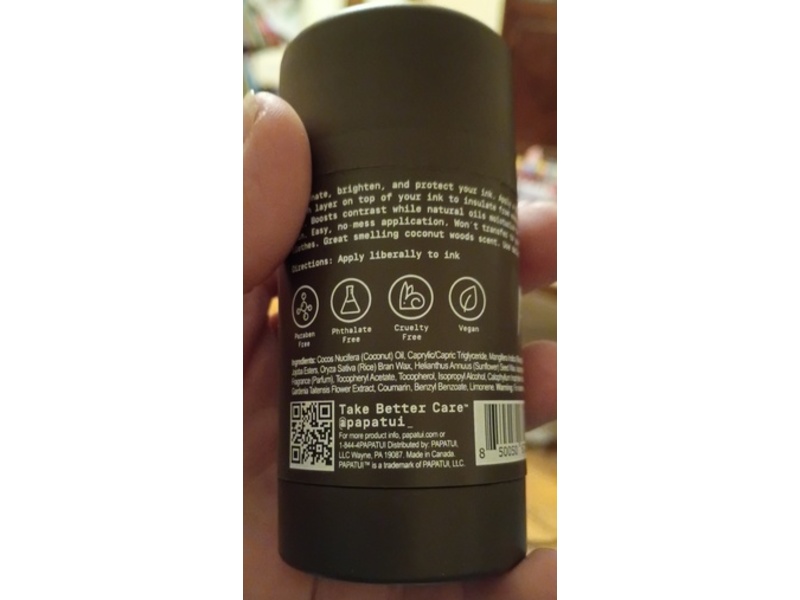 Papatui Enhancing Tattoo Stick, Coconut Woods, 2.6 oz/73 g