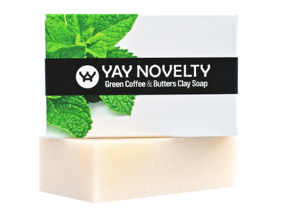 Yay Novelty Green Coffee & Butter Clay Soap