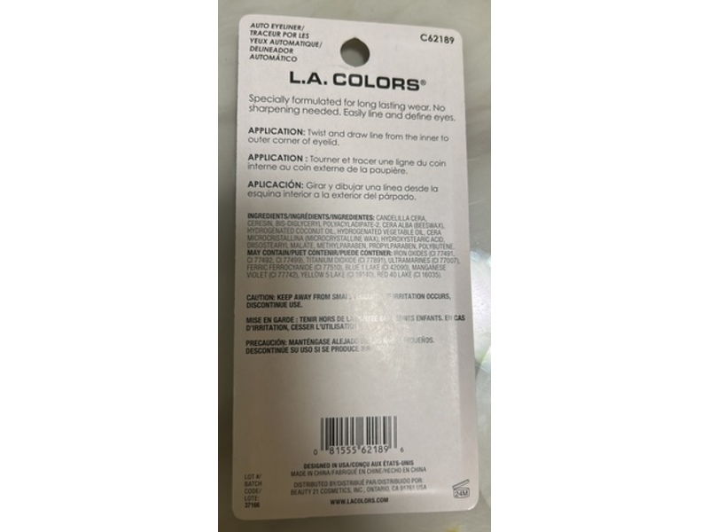 L.A Colors Auto Eyeliner, Black, 0.01 oz/0.3 g