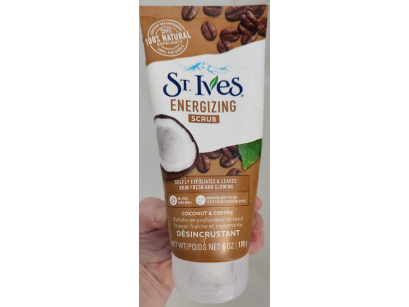 St. Ives Energizing Scrub, Coconut & Coffee, 6 oz/170 g