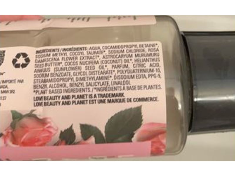 Love Beauty And Planet Blooming Colour Shampoo, Murumuru Butter & Rose, 400 mL