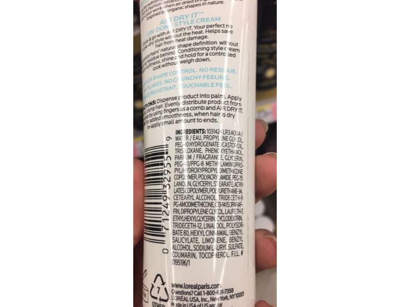 L'Oreal Paris Hair Care Advanced Hairstyle Air Dry It Undone Style Cream, 5.1 fl oz/150 mL