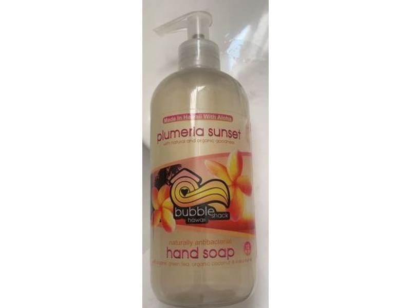 Bubble Shack Hawaii Plumeria Sunset Hand Soap, Aloe, 12 fl oz