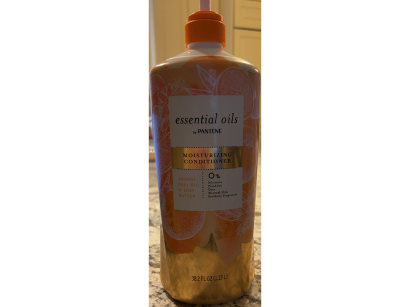 Pantene Essential Oils Moisturizing Conditioner, Orange Peel Oil, Shea Butter, 38 fl oz/1.13 L