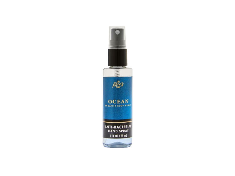 Bath & Body Works The Men's Shop Anti-Bacterial Hand Spray, Ocean, 1 fl oz/29 mL