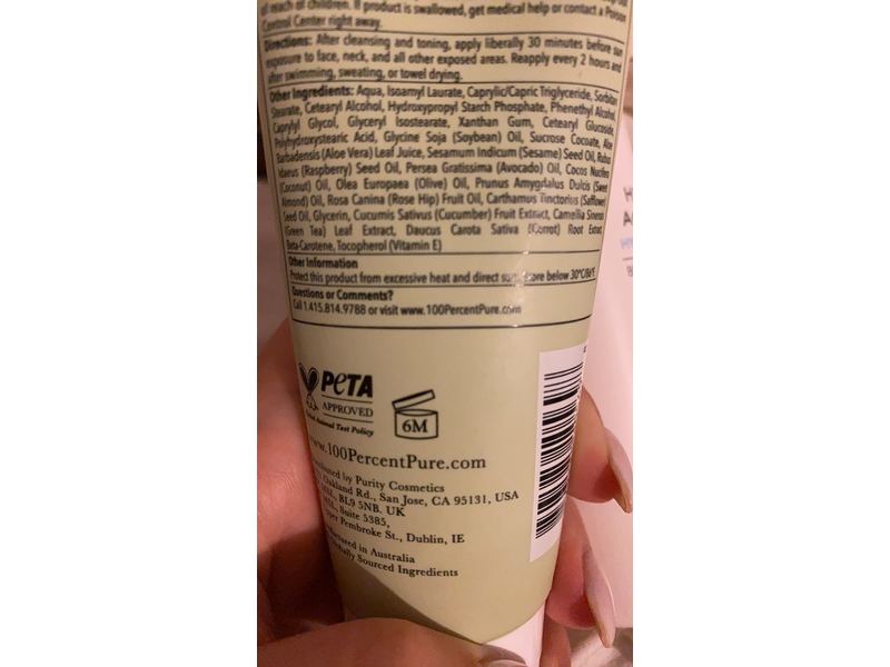 100% Pure Green Tea, SPF 30, 2.8 fl oz/83 mL