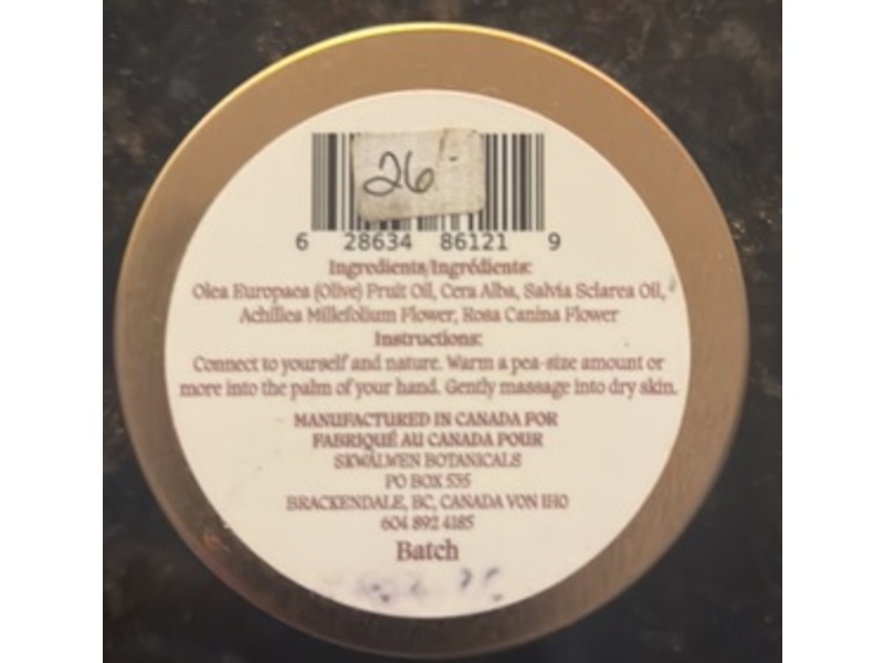 Skwalwen Kalkay Salve, Wild Rose & Yarrow Healing, 1.81 oz/51.4 g