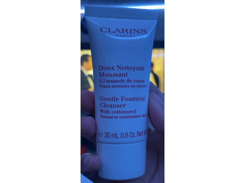 Clarins Gentle Foaming Cleanser, Cottonseed, 0.8 oz/30 mL