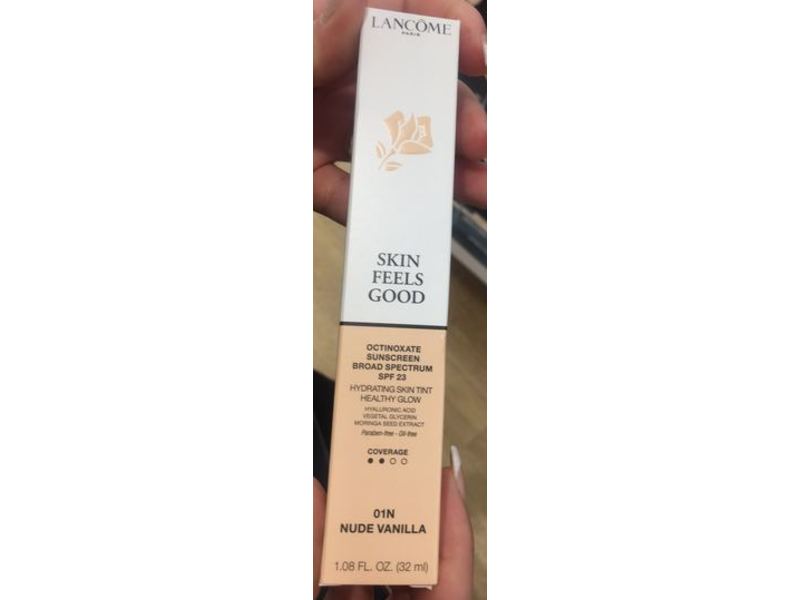 Lancome Paris Skin Feels Good Sunscreen, SPF 23, 01N Nude Vanilla, 1.08 fl oz/32 mL