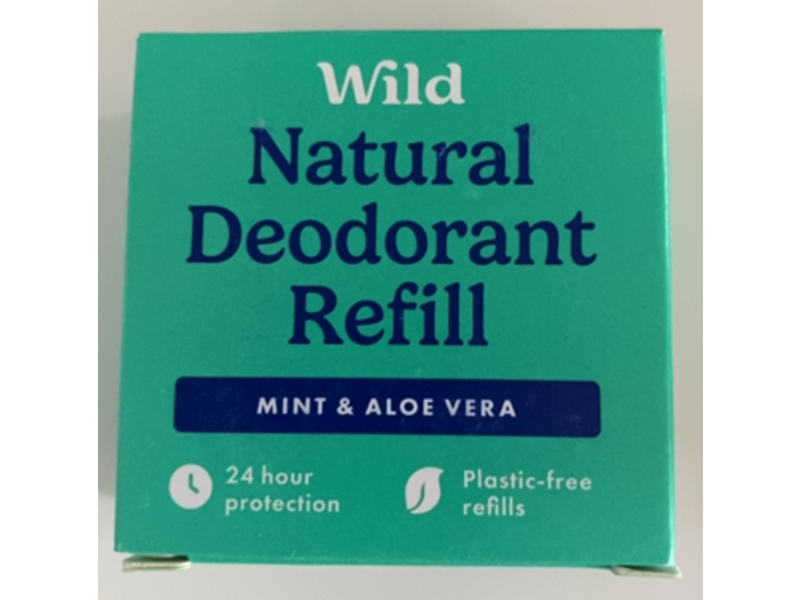 Wild Natural Deodorant Refill, Mint & Aloe Vera, 40 g