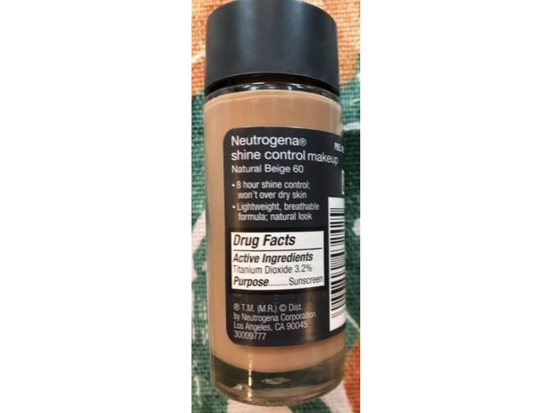 Neutrogena Shine Control Liquid Makeup, Natural Beige Shade, 1 fl oz