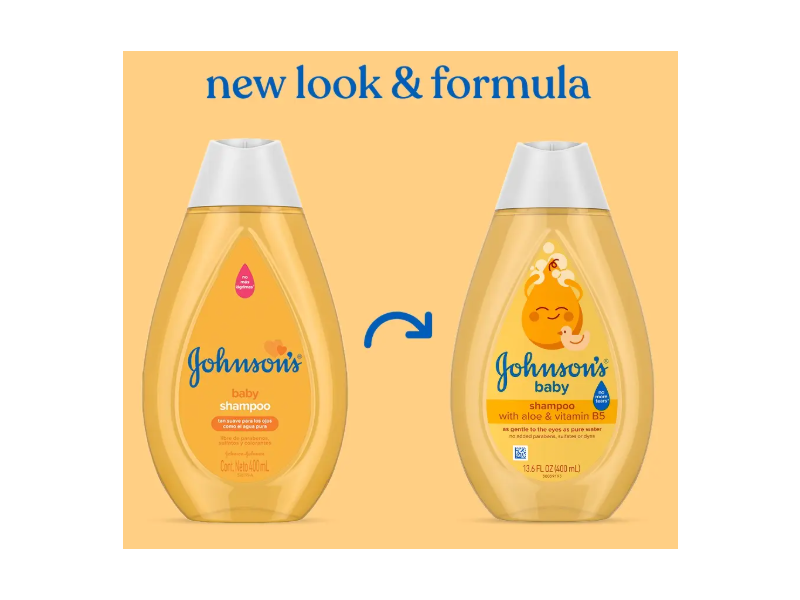 Johnson's Baby Shampoo, Aloe & Vitamin B5, 13.6 fl oz/400 mL