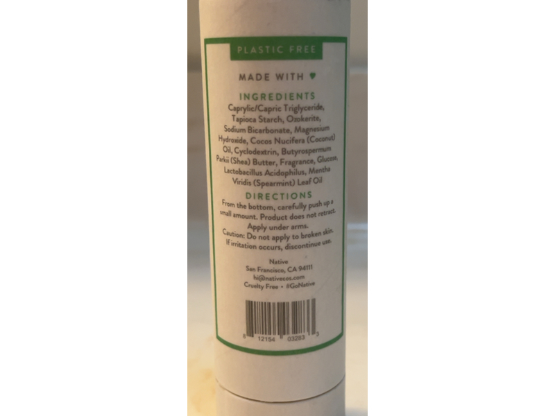 Native Deodorant, Cucumber & Mint, 2.65 oz/75 g