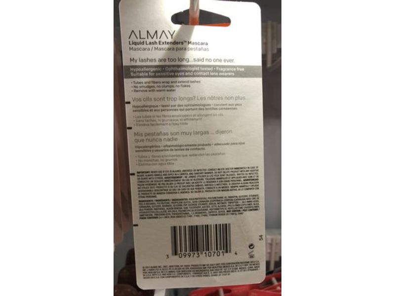 Almay Liquid Lash Extenders Mascara, Blackest Black, 0.34 fl oz