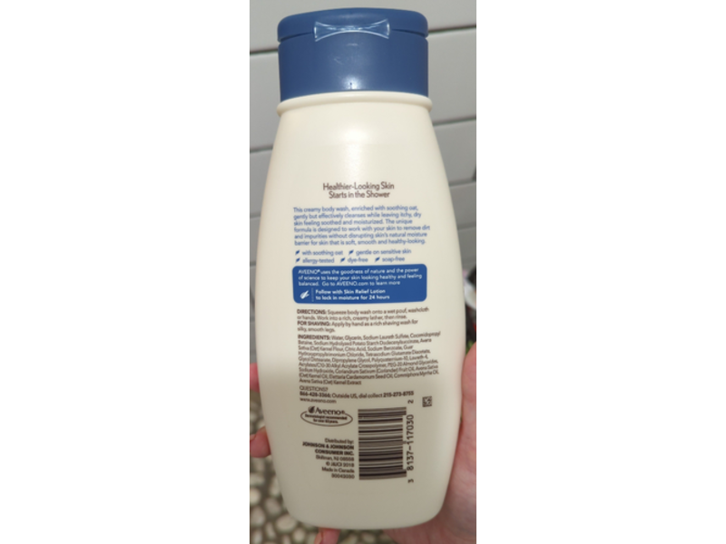Aveeno Skin Relief Body Wash, Fragrance-Free, 18 fl oz/532 mL