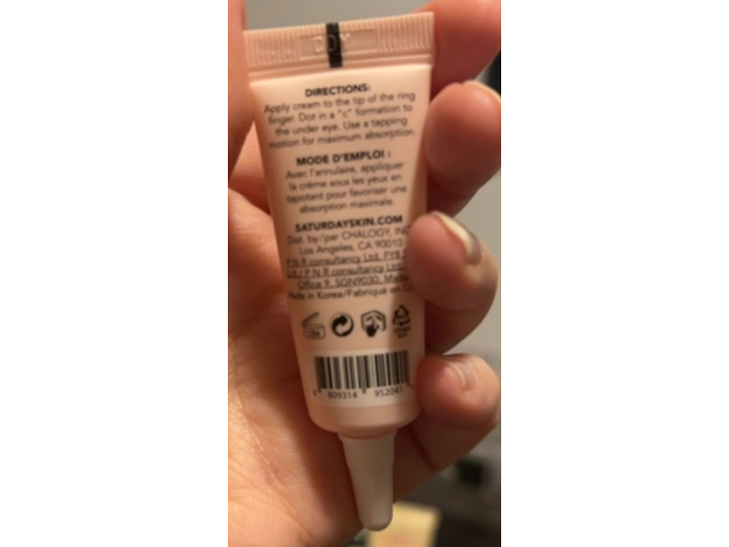 Saturday Skin Wide Awake Brightening Eye Cream, 0.27 fl oz/8 mL