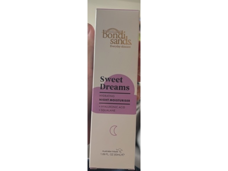 Bondi Sands Sweet Dreams Hydrating Night Moisturiser, Hyaluronic acid & Squalane, 1.69 fl oz/50 mL