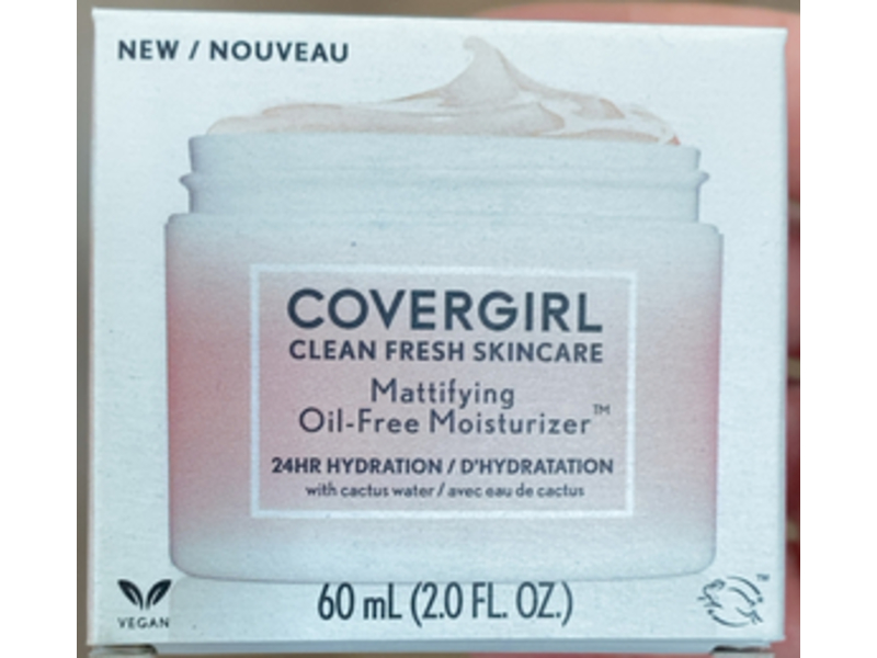 Cover Girl Clean Fresh Skincare Mattifying Oil-Free Moisturizer, 2.0 fl oz/60 mL